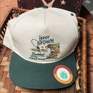Leroy BrownHat in Cream and Forest Green
